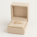 Aurora Três Luzes – Anel Solitário em Ouro 18k