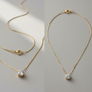 Colar "Luz Serena" em Ouro 18K com Pingente de Diamante Solitário