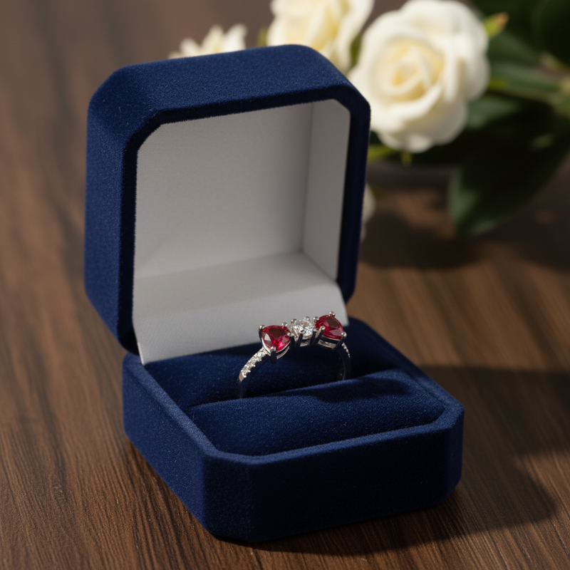Anel Laço Rubi em Prata 925 com Zircônias – Delicadeza e Brilho Intenso