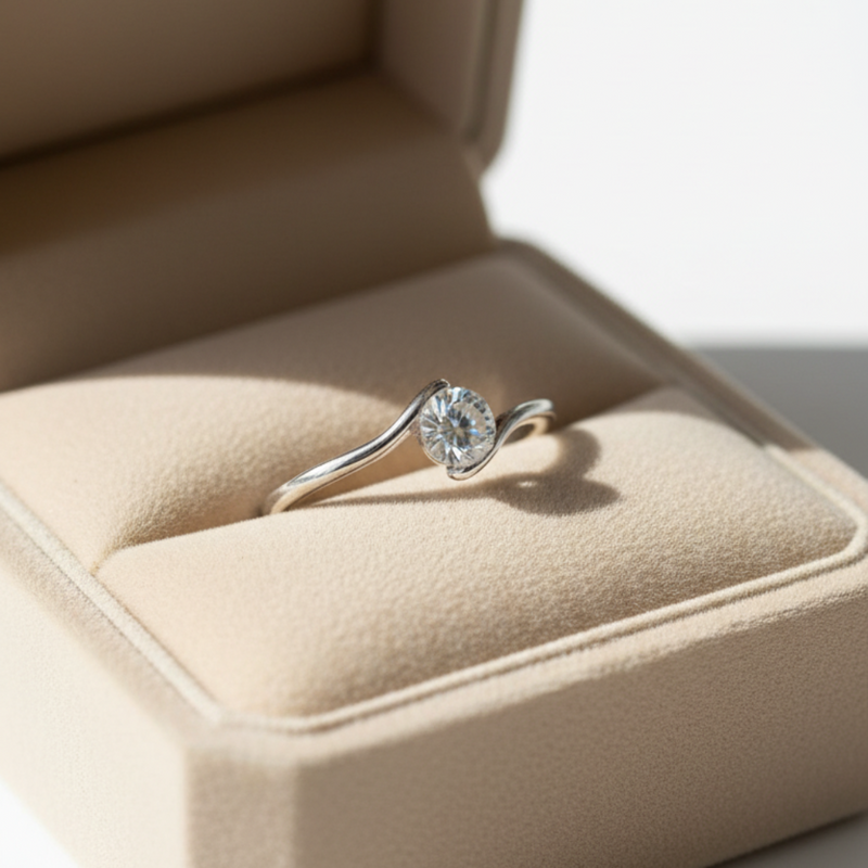 Anel Solitário Lumi em Prata 925 com Zircônia – Minimalista, Delicado e Super Brilhante