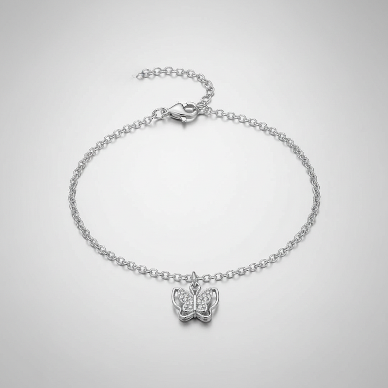 Pulseira Borboleta Luz em Prata 925