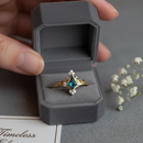 Anel Cristal do Baile Cinderela em Ouro 18k