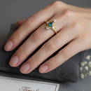 Anel Cristal do Baile Cinderela em Ouro 18k