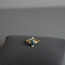 Anel Cristal do Baile Cinderela em Ouro 18k