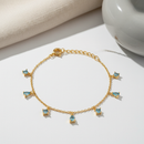 Pulseira Luz da Torre – Rapunzel: Brilho Encantado em Ouro 18k com Zirconia Azulada